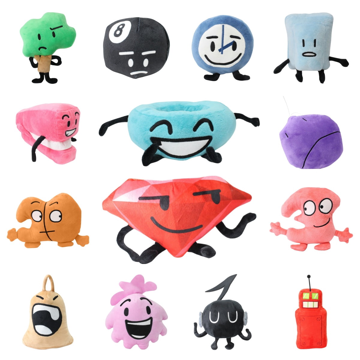 Moonsky BFDI Plushies,8-Ball Battle for Dream Island Plush Toys Pillows ...