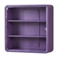 thumbnail image 1 of Moonsky Blind Box Display Case, Wall Mounted Clear Acrylic Organizer Shelf with Dustproof Door for Figures, Small Collectibles Storage Cabinet Purple, 1 of 4