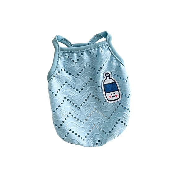 Moonsky Breathable Dog Shirt,Mesh Cooling Tank Top for Small and Medium Dogs, Lightweight Pet Summer Apparel, Sky Blue XS