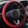 thumbnail image 1 of Moonsky Car Accessories 2024 Car Steering Wheel Cover with Long-lasting PU Leather, Universal 15 Inch Fit for Car Truck SUV, Breathable Slip Auto Steering Wheel Covers for Men and Women Red, 1 of 6