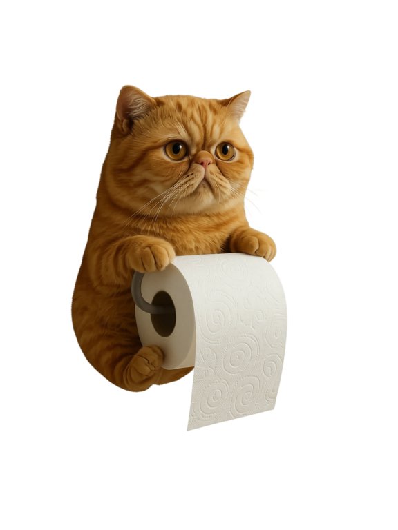 Cute Cat Shape Toilet Tissue Holder Wall Hanging Roll Paper Dispenser Pouch Creative Resin Animal Crafts Ornament for Restroom Vanity Storage