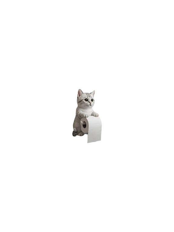 Cute Cat Toilet Paper Holder Multi Style Wall Mounted Roll Tissue Rack Creative Resin Feline Craft Hanging Sculpture for Bathroom Accent Decor