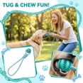 thumbnail image 1 of Moonsky Dog Rope Ball Toy, Durable Rubber Knot Ball for Aggressive Chewers and Molar Teeth Cleaning for Indoor Play, 1 of 6