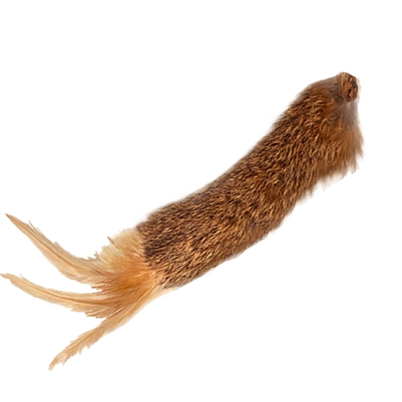 Moonsky Faux Rabbit Fur Cat Tail Toy for Interactive Scent Training and Self-Play Boredom Relief for Indoor Pets
