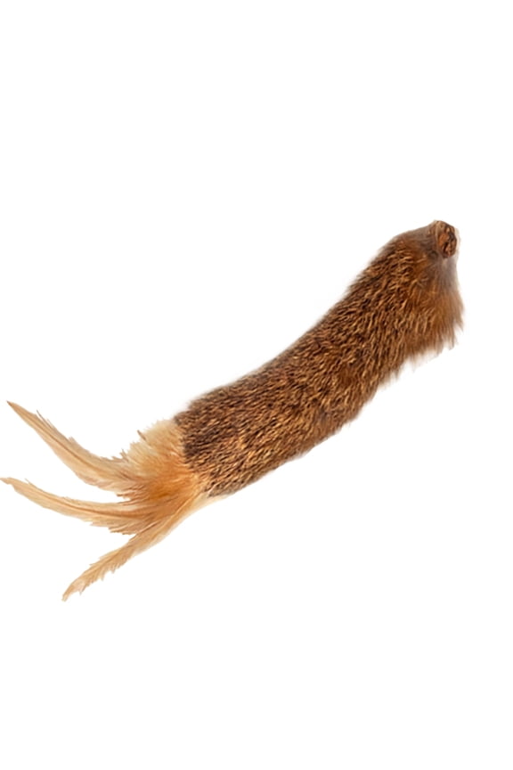 Faux Rabbit Fur Cat Tail Toy for Interactive Scent Training and Self-Play Boredom Relief for Indoor Pets