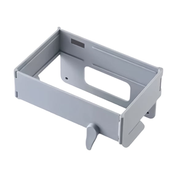 Moonsky Folding Trash Bag Hanger No Drill Wall Mounted Garbage Storage Rack Space Saving Plastic Holder for Kitchen Bathroom Office Bin Light Gray Trash Bag Holder