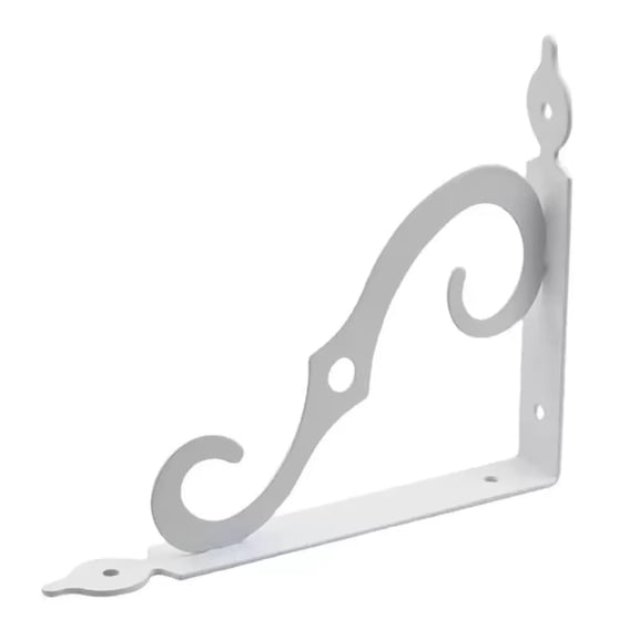 Moonsky Heavy Duty Shelf Bracket, 5.5x4.3in Metal Triangle Support for Floating Shelves and Garage, European Style Wall Mount, 2-Pack