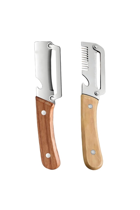 Multifunctional Vegetable Peeler, 2 Pack Carbon Steel Kitchen Tool for Potato Carrot Cucumber, Ergonomic