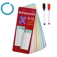thumbnail image 1 of Moonsky Multiplication Multiplication Flash Cards Math Flashcards With 2 Pens, 0-12 Multiplication Chart Times Table Flashcards For 1st To 3rd Grades Multiplication Game Red, 1 of 4