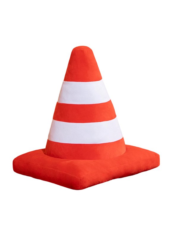 Novelty Traffic Series Stop Sign Plush Pillow for Home Bedroom Sofa and Car Decor Creative Soft Cushion Ornament for Professional Adult Space Decoration