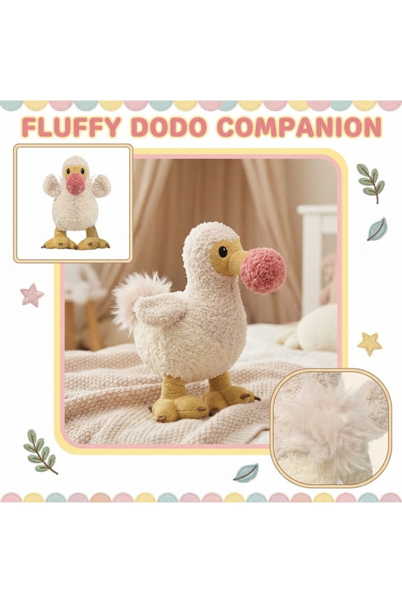Plush Dodo Bird Stuffed Toy for Wildlife Enthusiasts and Unique Animal Collection Home Decoration