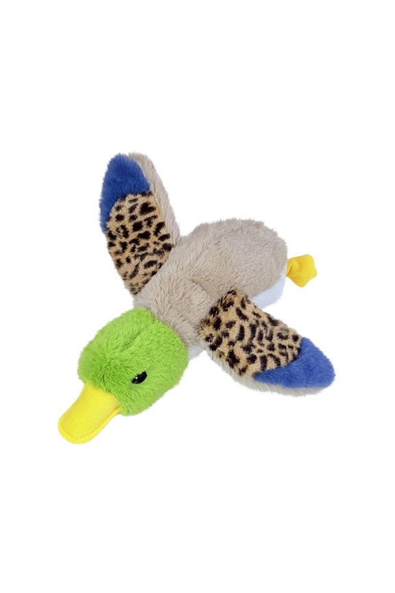 Plush Duck and Chicken Squeaky Toy with Crinkle Paper for Dog Teething Relief and Interactive Tugging