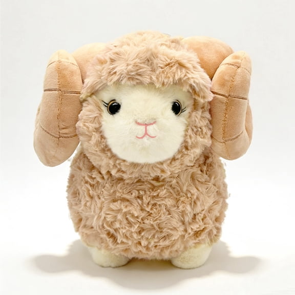 Moonsky Plush Lamb Stuffed Animal with Soft Fleece Texture for Farm Animal Collection and Home Decor 11.8 in Brown
