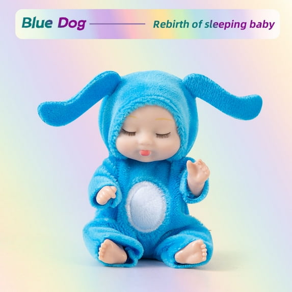Moonsky Plush Reborn Sleeping Doll Mini Simulation Realistic Doll for Decoration Gift
