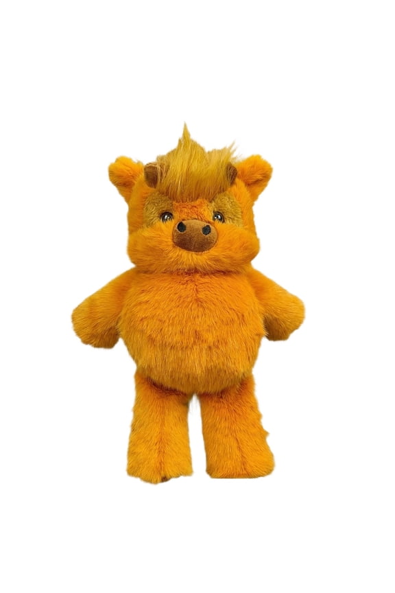 Plush Scottish Highland C0w Stuffed Animal Figure for Soft Home Decoration and Wildlife Collector Gift Brown