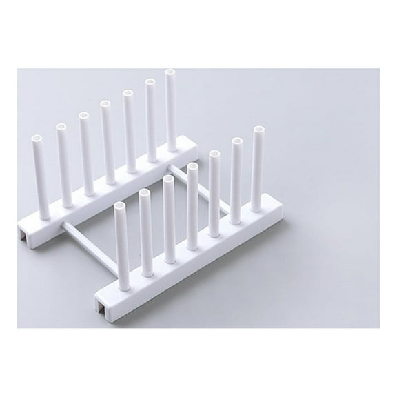Moonsky Pot Lid Shelf 6in Plastic Spoon Rest Cooking Storage Rack Heat Resistant Kitchen Decor Tool Stand Holder for Spatulas and Ladle Tidy White 6.7x4.7 in