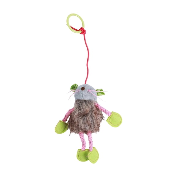 Moonsky Pull-String Bee Cat Toy, Realistic Interactive Teaser for Indoor Cats Self-Playing Animal Shape Moving Toy for Kitty Hunting and Chasing