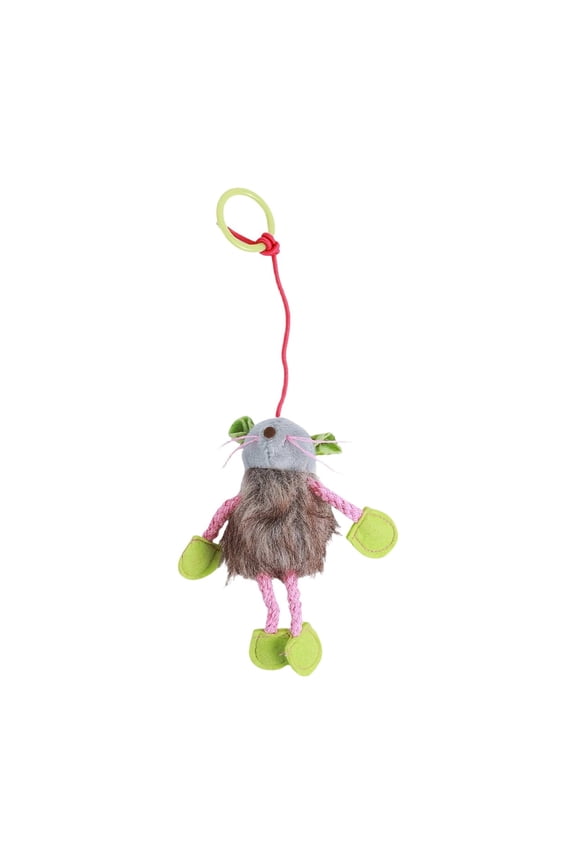 Pull-String Bee Cat Toy, Realistic Interactive Teaser for Indoor Cats Self-Playing Animal Shape Moving Toy for Kitty Hunting and Chasing
