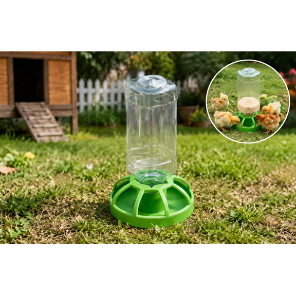 Moonsky Quail Automatic Waterer Feeder Kit, Small Self Dispensing Poultry Drinker Food Bowl for Brooder Cage Coop Accessories