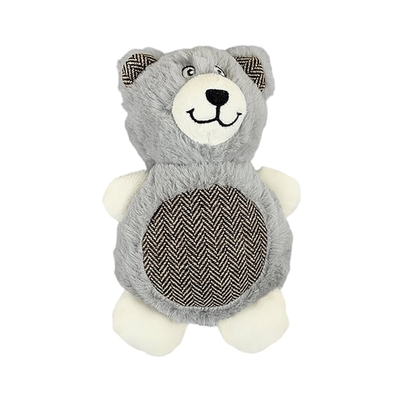 Moonsky Rabbit Dog Toy, Soft Plush Squeaky Toy with BB Sound for Interactive Companionship and Long-Lasting Chewing, Gray