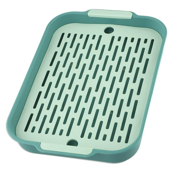 Moonsky Rabbit Litter Box with Plastic Grate Removable Mesh Tray Small Animal Potty Trainer for Guinea Pig Bunny