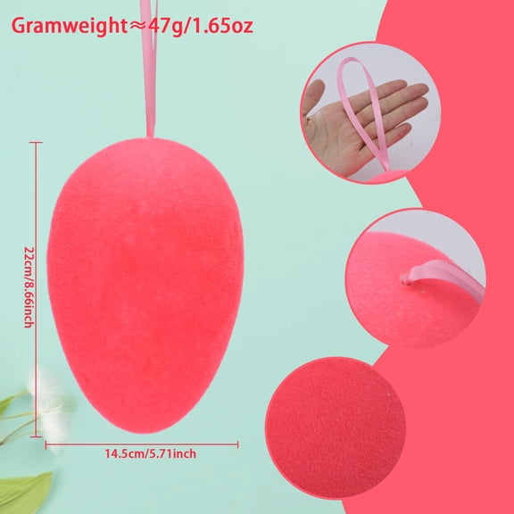 Moonsky Realistic Easter Egg Decor, Faux Speckled or Solid Color Egg Figurines, Natural Look Spring Centerpiece & Table Scatter Pink 1PC