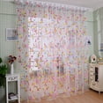 thumbnail image 1 of Moonsky Rural Small Flowers Voile Tulle Room Window Curtain Sheer Panel 3.3*6.6FT 3.3*6.6FT, 1 of 5