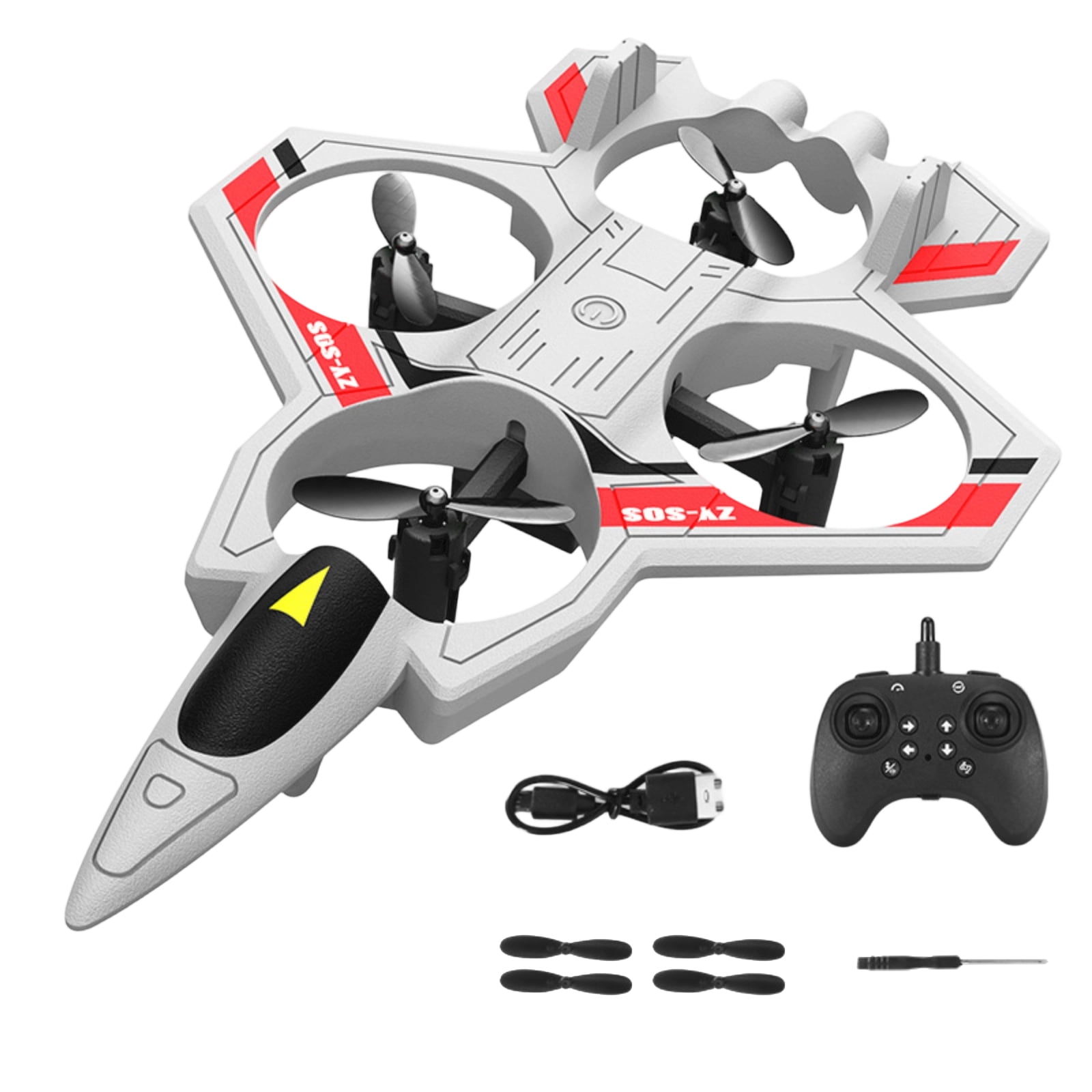 Moonsky SOS Plastic Remote Control Airplane Ivory White Lightweight RC Aircraft for Beginners