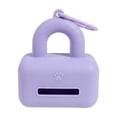 thumbnail image 1 of Moonsky Silicone Poop Bag Holder, Portable Waste Bag Dispenser for Leash Attachment, Travel Outdoor Dog Walking Supplies, Purple, 1 of 5