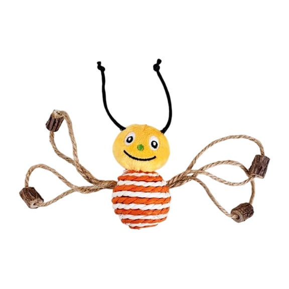 Moonsky Sisal Bee and Insect Series Cat Toy with Silvervine for Interactive Boredom Relief and Hunting Play