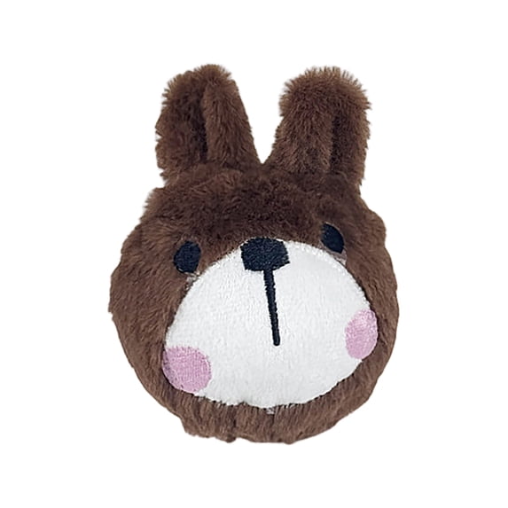 Moonsky Spiky Dog Toy Ball, Long-Lasting Elastic Plush Squeaky Ball for Interactive Toss and Catch, Boredom Relief for Pets, Brown
