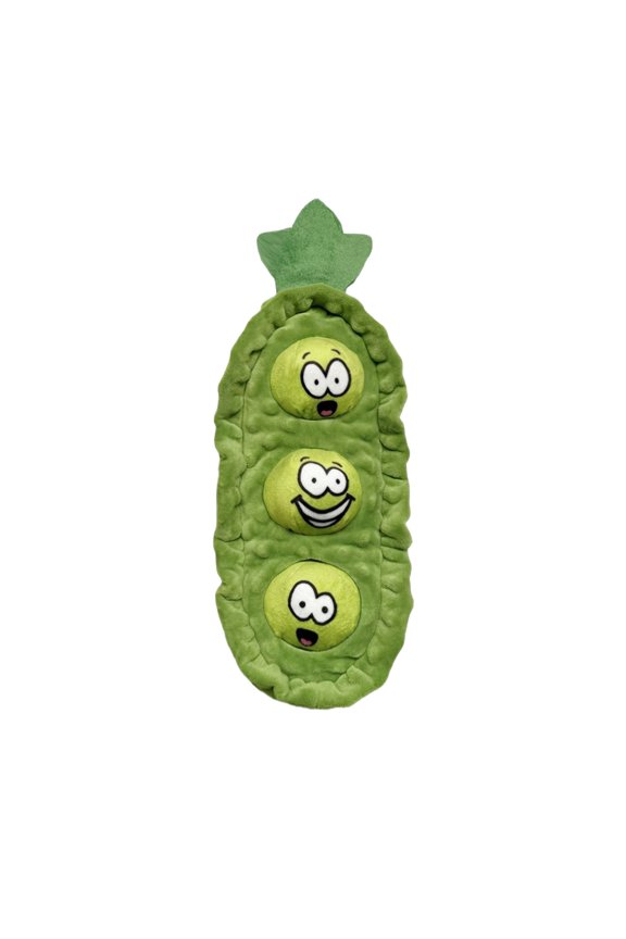 Plush Snuffle Dog Toy with Pea Shape and Squeaky Sound for Energy Consumption and Foraging Training