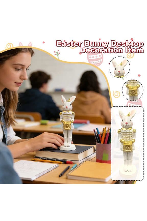 Table Decoration Easter Bunny, Charming Rabbit Sculpture for Desk or Dining Table, Perfect Festive Touch for Season as shown 1PC