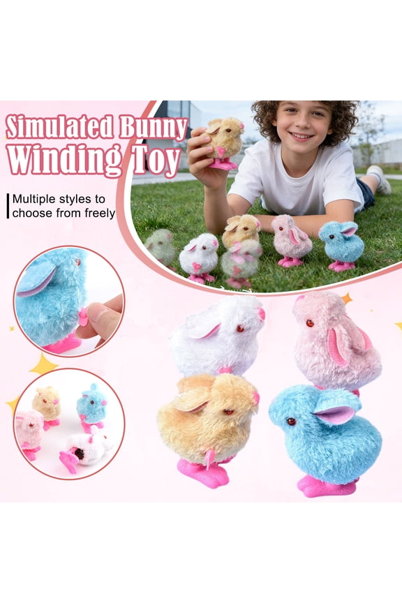 Wind up Plush Toy Clockwork Jumping Stuffed Animal Random Color
