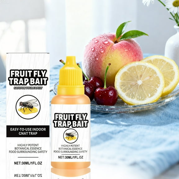 Moonspry Fruit Fly Trap Bait 30Ml, Efficiently Attracts And Rapidly Reduces Fruit Fly Populations For Indoor & Outdoor Spaces, Safe Non-Polluting Easy-To-Use Bait Suitable For