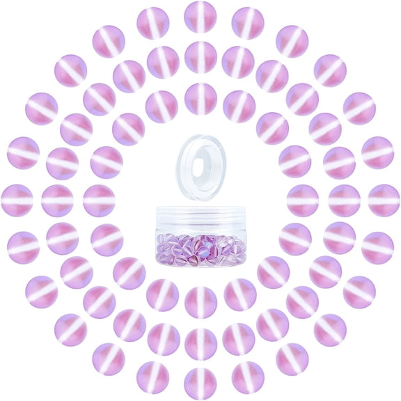 Moonstone Beads Making Kits 100Pcs Moonstone Beads Elastic Thread Beads Container for DIY Bracelet Jewellery Making Supplies Dark Violet Brown