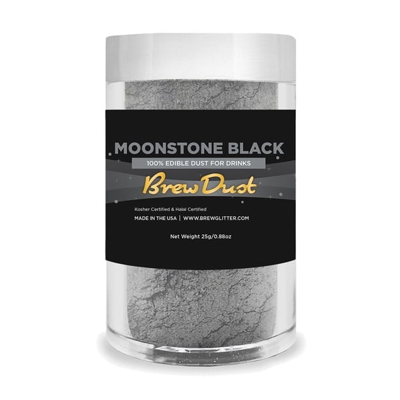 Brew Dust - Moonstone Black Edible Drink Powder - Silky Swirl, Beverage Safe, 25g Jar