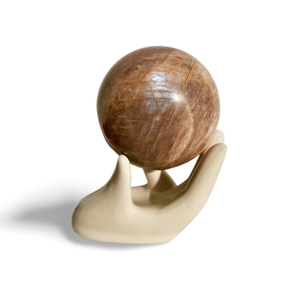 Moonstone Crystal Ball  1.5" Polished Natural Rainbow Moonstone Sphere for Intuition, Meditation & Home Dcor