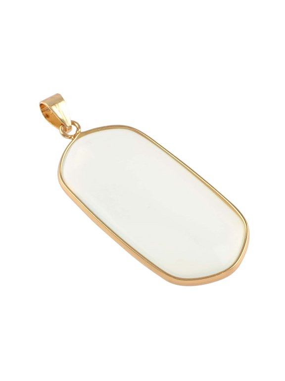 Moonstone Glass Oval Pendant by Bead Landing 43mm