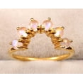 thumbnail image 1 of Moonstone Half Eternity Band, Dainty Natural Moonstone Ring, Rainbow Moonstone Wedding Band, Stacking Ring, moonstone band to pair with ring, 1 of 2