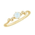 thumbnail image 1 of Rosec Jewels Moonstone Promise Ring with Diamond, Nature Inspired Leaf Ring - AAA Quality, 14K Yellow Gold, US 12.00, 1 of 8