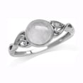 thumbnail image 1 of Moonstone Ring Elegant Titanium Steel Geometric Pattern Irregular Design Jewelry Durable Statement Band For Men Women, 1 of 4