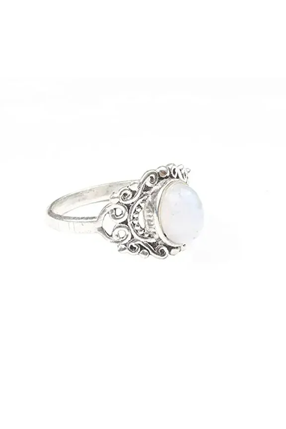 Moonstone Ring, Silver Plated Rings, Handmade Rings, Onyx Rings, Birthstone Ring, Statement Rings, Stacking Statement Band Minimalist Finger Ring (8)