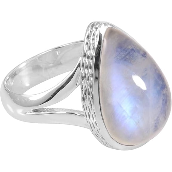 Moonstone Ring Sterling Silver Ring Handmade Ring Statement Ring for Women