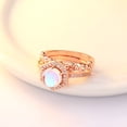 thumbnail image 1 of Moonstone Ring Yellow Gold Tone Copper Dainty Elegant Fashion Jewelry for Everyday Wear Anniversary Gift Accessory, 1 of 6