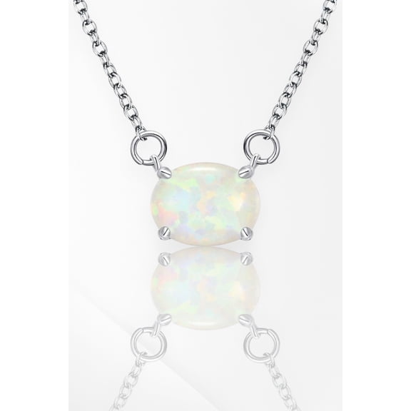 Moonstone Silver Necklace – Minimalist Pendant for Women