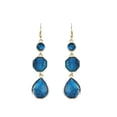 thumbnail image 1 of Moonstruck Round Drop & Dangle Earrings for Women (Peacock Blue), 1 of 1