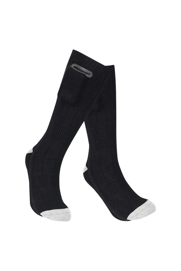 Electric Heated Socks(no Battery) Rechargeable Skiing Sock for Winter (Black)