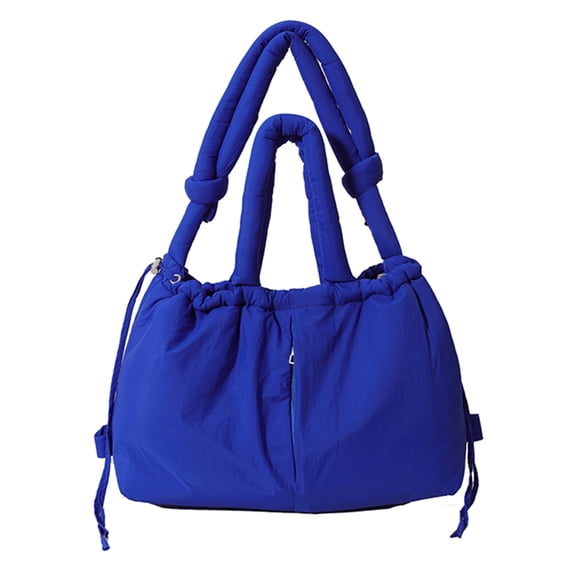 Moontgen Puffer Tote Bag for Women Adjustable Strap Hobo Bag Nylon Backpack ( Blue)