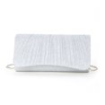 thumbnail image 1 of Moontgen Women Chain Tote Handbag Envelope Clutch Shoulder Bag Evening Clutch (Silver), 1 of 9